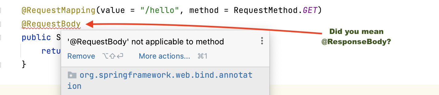 Fix - RequestBody not applicable to method